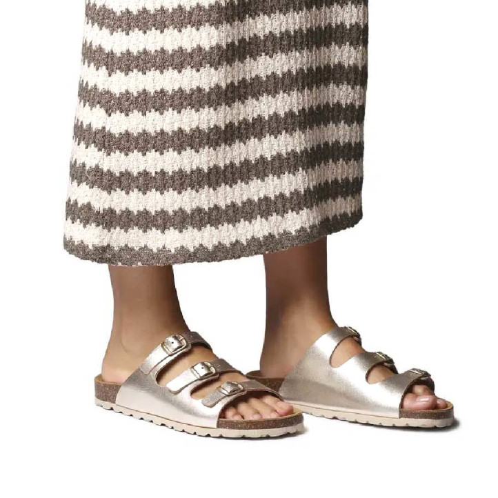 Sandalias planas TONI PONS gien-vq tipo bio con tres hebillas - Querol online