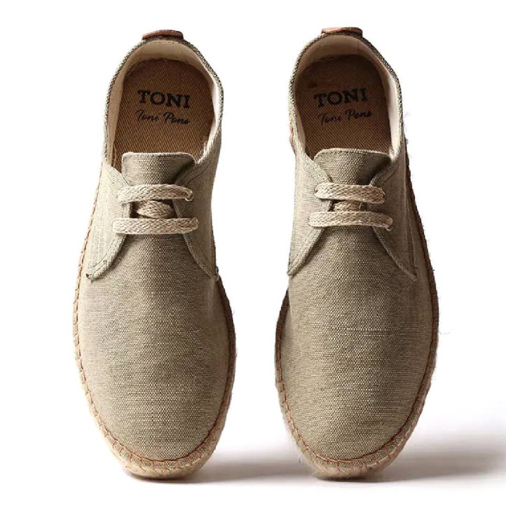 Alpargatas TONI PONS dixon kaquis con cordones - Querol online