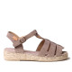 Sandalias planas TONI PONS elena taupe estilo cangrejera - Querol online
