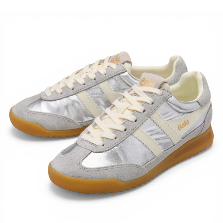 Sabatilles urban Gola firefly metallic silver amb off white dona - Querol online