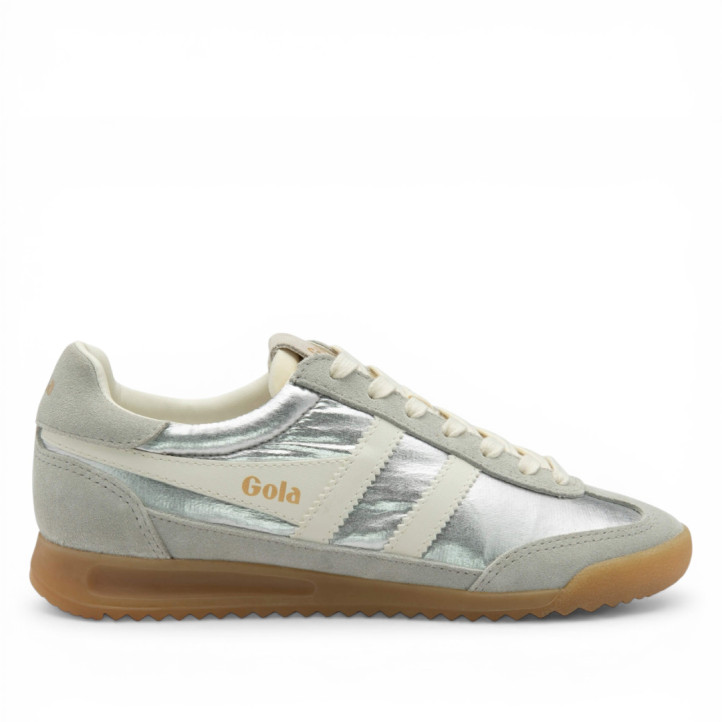Zapatillas urban Gola firefly metallic silver con off white mujer - Querol online