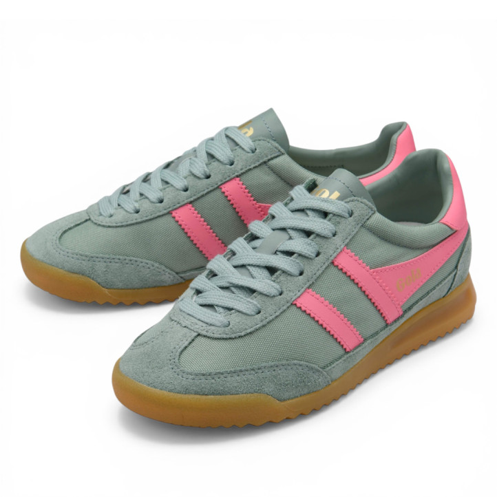 Zapatillas urban Gola tornado green mist con fluro pink mujer - Querol online