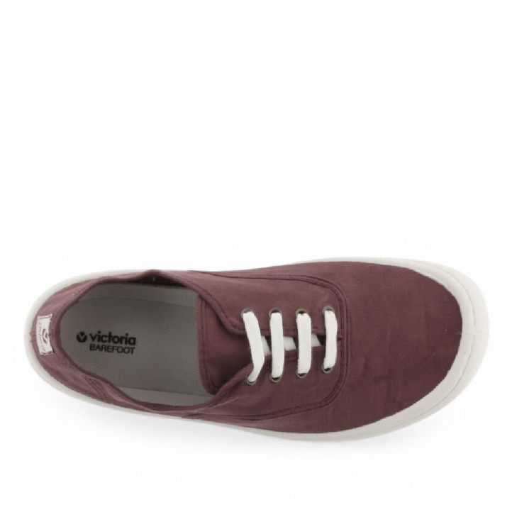 Sabatilles lona Victoria olmo barefoot pruna lona tintada - Querol online