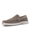 Sabates sport Imac taupe estil mocasí serratge amb sola blanca