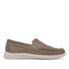 Sabates sport Imac taupe estil mocasí serratge amb sola blanca