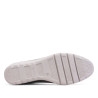 Zapatillas cuña Treintas beige estilo calcetín con paneles tornasolados y cordones elásticos