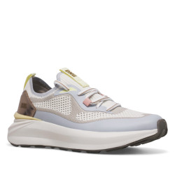 Zapatillas urban D'Angela azules estilo calcetín con panel trasero metalizado - Querol online