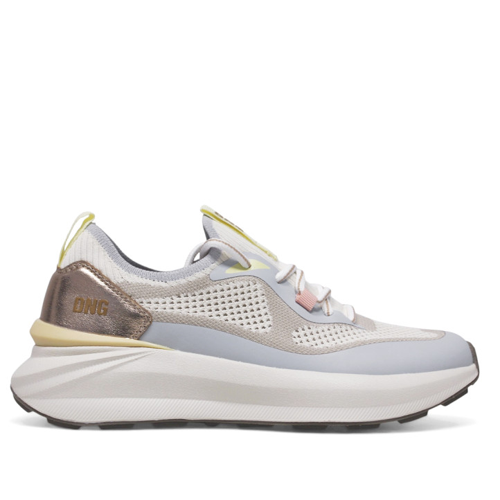 Zapatillas urban D'Angela azules estilo calcetín con panel trasero metalizado - Querol online