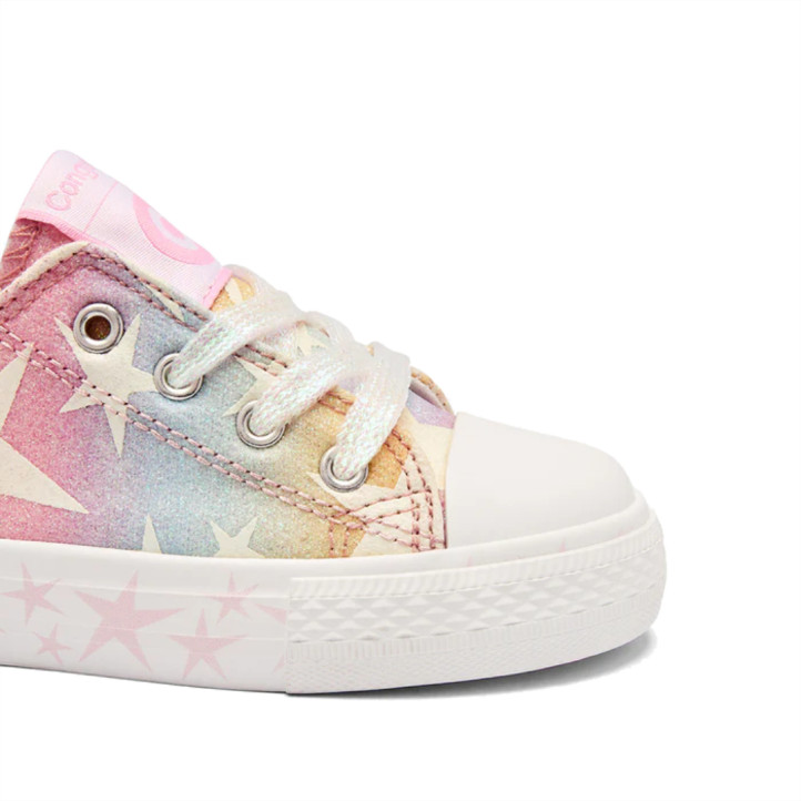 Zapatillas lona Conguitos blancas multi estrellas brillo en la oscuridad - Querol online