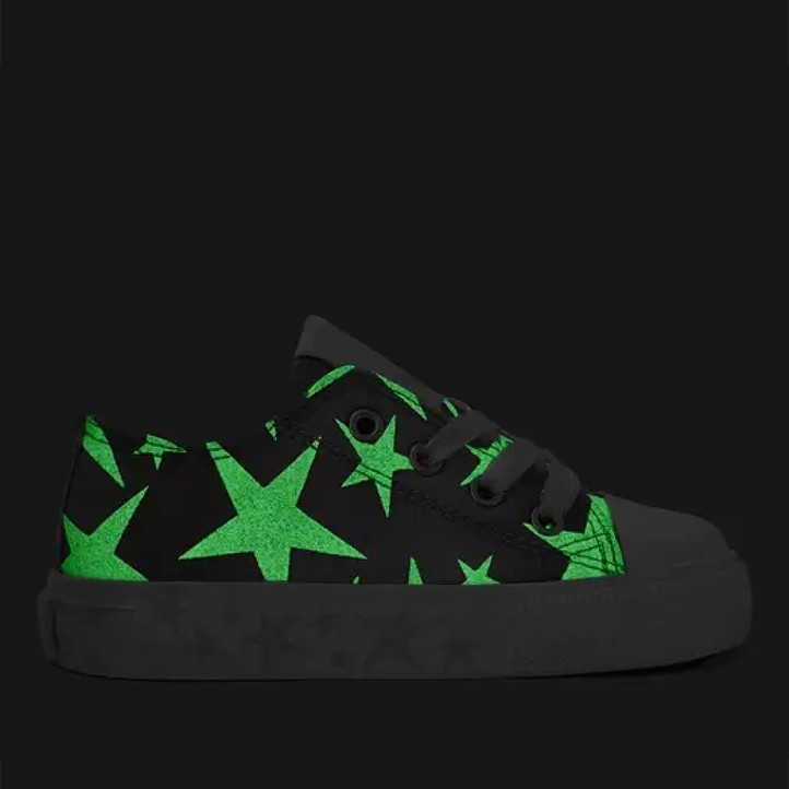 Zapatillas lona Conguitos blancas multi estrellas brillo en la oscuridad - Querol online