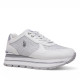 Zapatillas urban U.S. POLO ASSN. rita blancas con detalles plateados y plataforma - Querol online