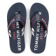 Chanclas Tommy Hilfiger azules con tiras textil trenzadas - Querol online