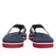 Chanclas Tommy Hilfiger azules con tiras textil trenzadas y rebordes en blanco - Querol online