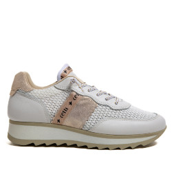 Zapatillas urban Cetti ante rejilla ivory con cordón elástico - Querol online