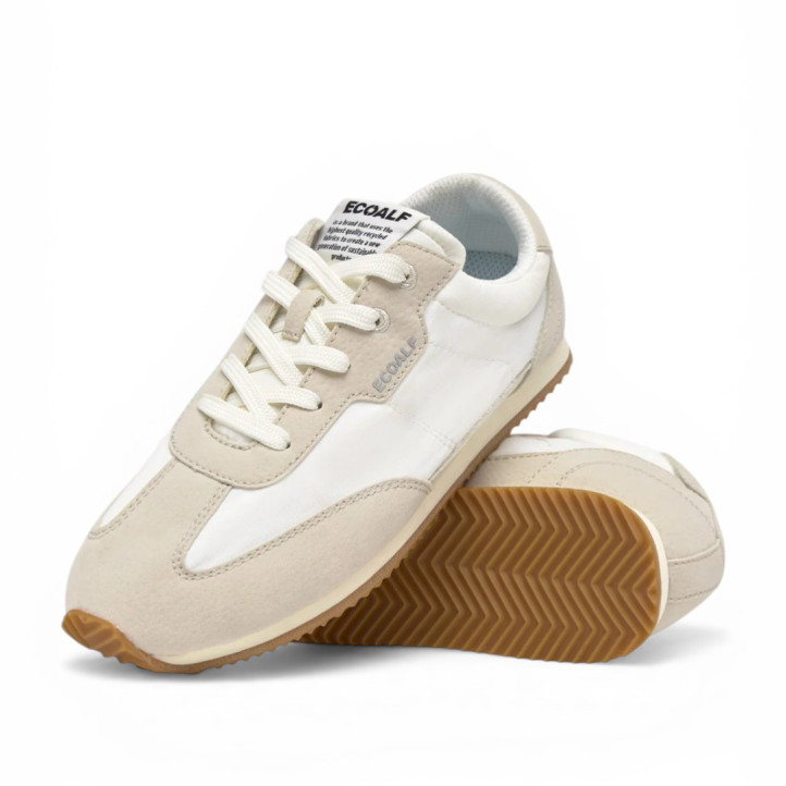 Sabatilles urban Ecoalf denver off white amb detalls beix - Querol online