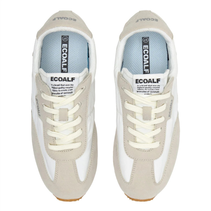 Zapatillas urban Ecoalf denver off white con detalles beige - Querol online