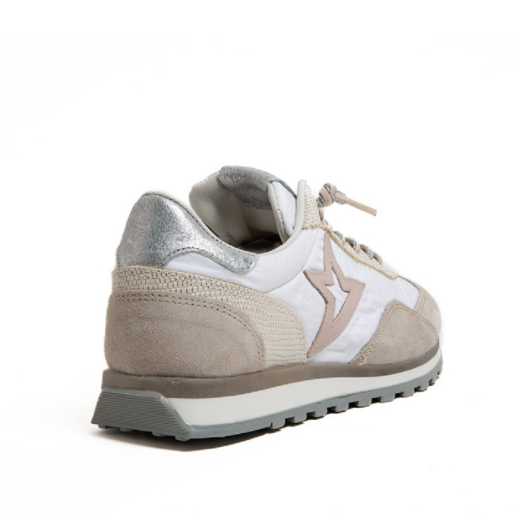 Zapatillas urban Cetti ante mesh marfil con estrella y cordón elástico - Querol online