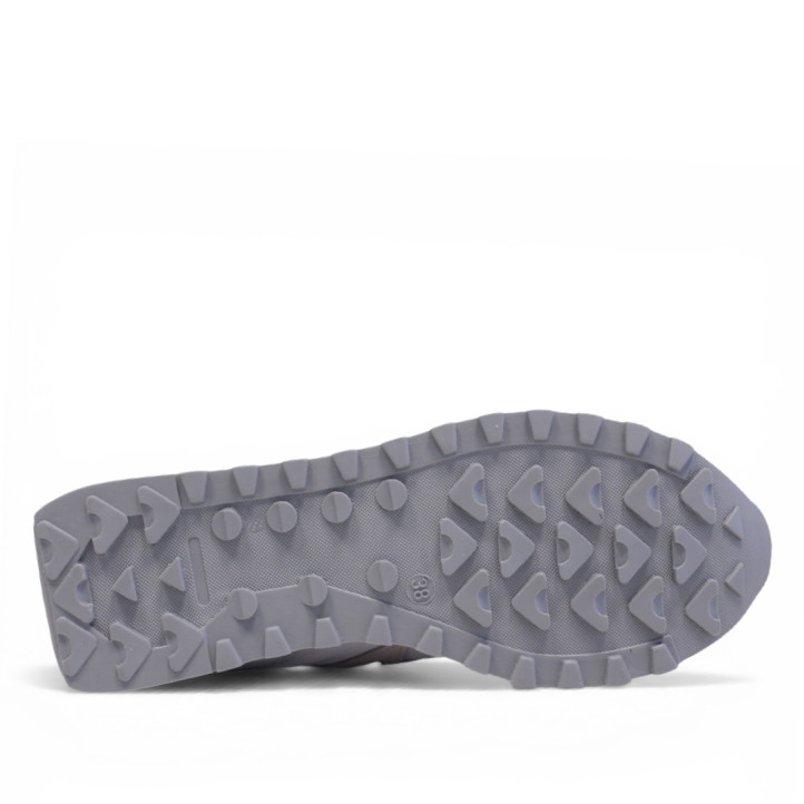 Zapatillas urban Cetti ante mesh marfil con estrella y cordón elástico - Querol online