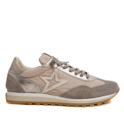 Zapatillas urban Cetti ante mesh old rose con estrella y cordón elástico - Querol online