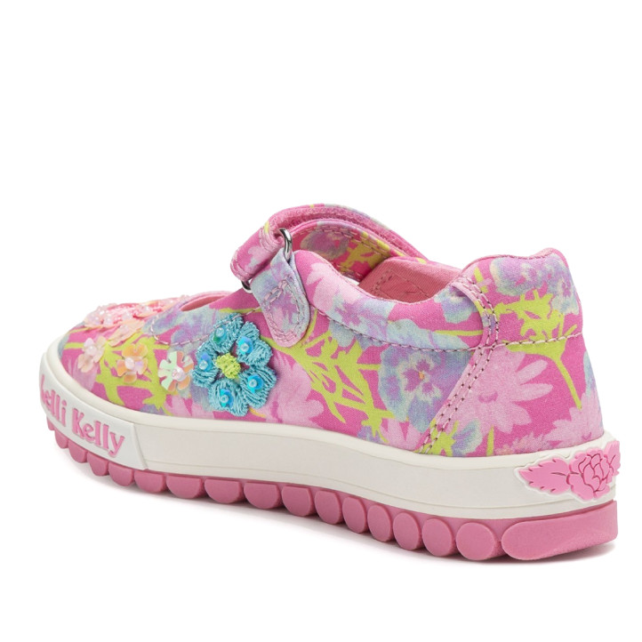 Zapatillas lona LELLI KELLY eloise roly soly rosas estilo mercedita - Querol online