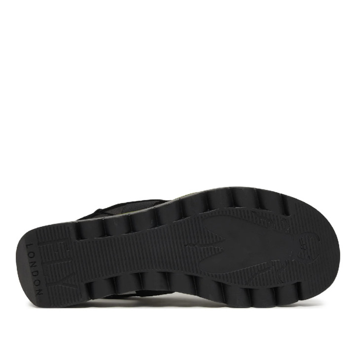 Sandalias cuña FLY LONDON yarefly black con army green - Querol online