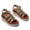 Sandalias cuña FLY LONDON yojifly military con beige y brick