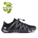 Zapatillas deportivas DOCKERS negras y grises con cordones elásticos estilo sport barefoot - Querol online