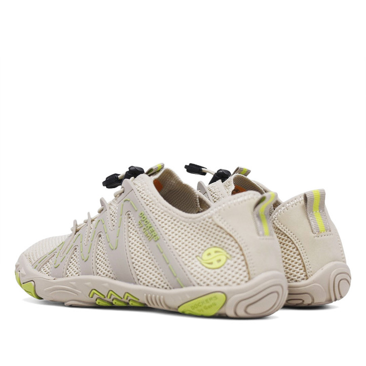 Sabatilles esportives DOCKERS beix i llima amb cordons elàstics estil sport barefoot - Querol online