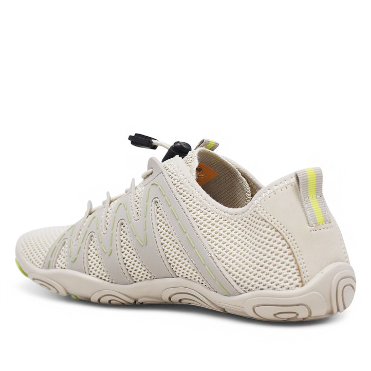 Zapatillas deportivas DOCKERS beige y lima con cordones elásticos estilo sport barefoot - Querol online