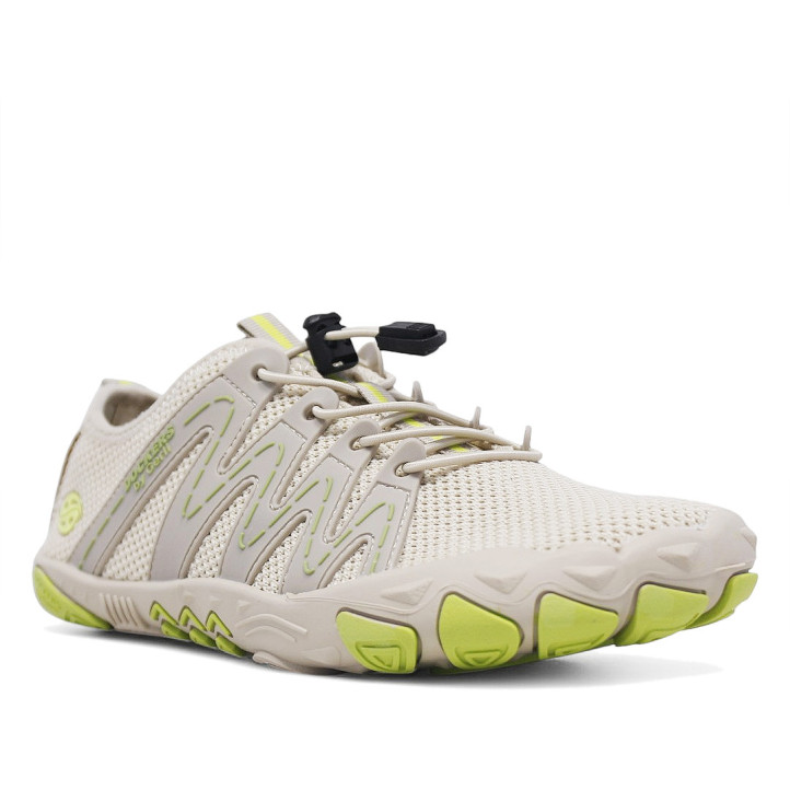 Sabatilles esportives DOCKERS beix i llima amb cordons elàstics estil sport barefoot - Querol online