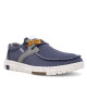 Zapatos sport DOCKERS azul estilo náutico con suela blanca y cordón elástico - Querol online
