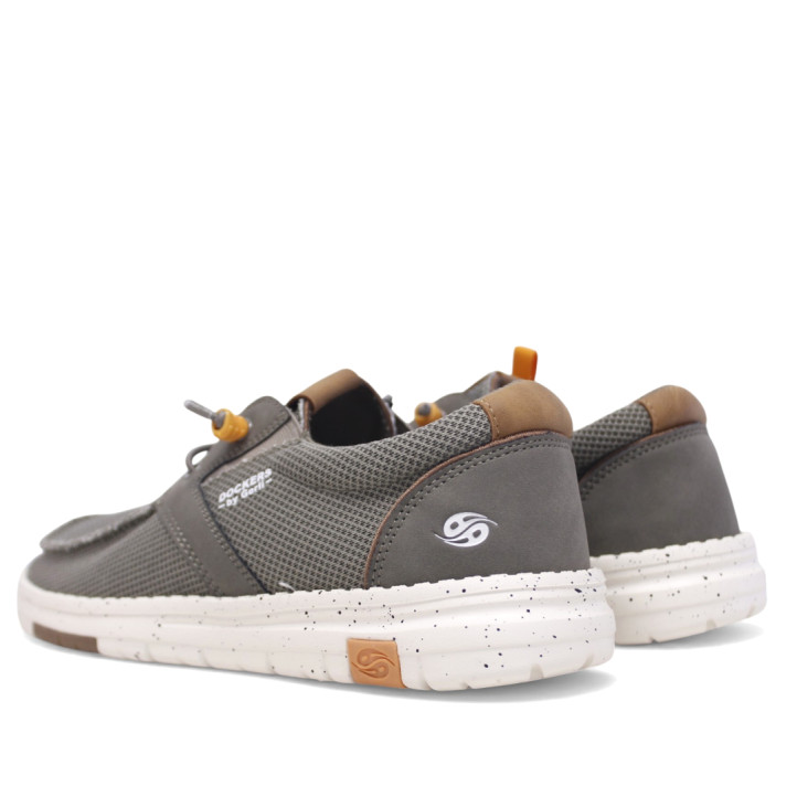 Zapatos sport DOCKERS verdes estilo náutico con suela blanca y cordón elástico - Querol online