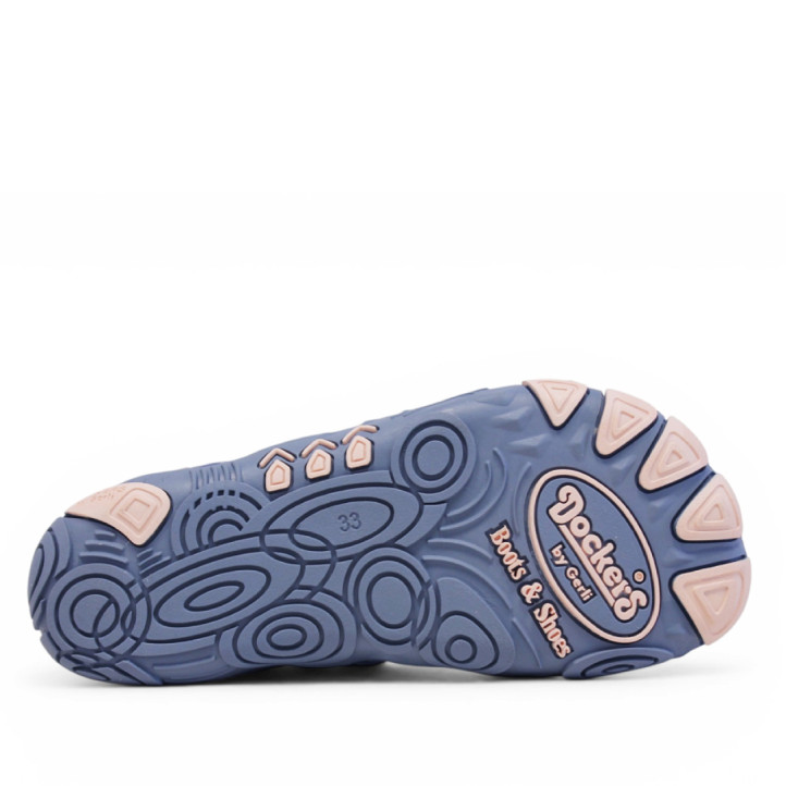 Zapatillas deporte DOCKERS azules y rosas estilo sport con cordones elásticos barefoot - Querol online