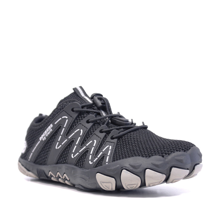 Sabatilles esport DOCKERS negres i grises estil sport amb cordons elàstics barefoot - Querol online