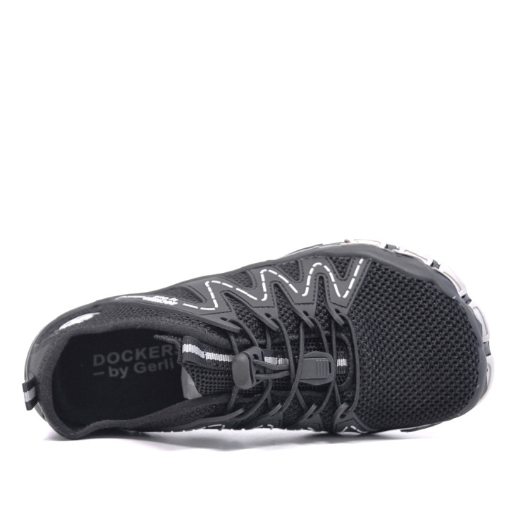 Sabatilles esport DOCKERS negres i grises estil sport amb cordons elàstics barefoot - Querol online