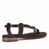Sandalias planas Redlove yuki marrones con hebilla delantera