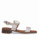Sandàlies planes Redlove sakura metal·litzades amb sivella daurada - Querol online