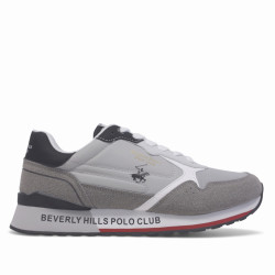 Sabatilles esportives Polo king power mix grises amb detalls blancs i blaus - Querol online