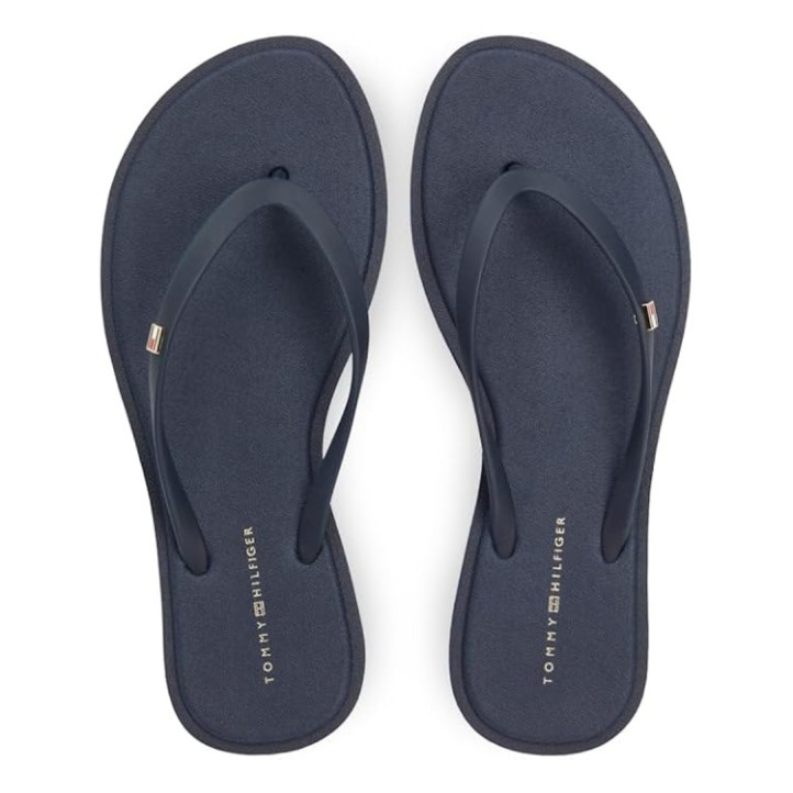 Xancles Tommy Hilfiger blaves amb tires de goma i logo petit - Querol online