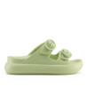 Chanclas Duuo eva curvi matcha con hebilla redonda