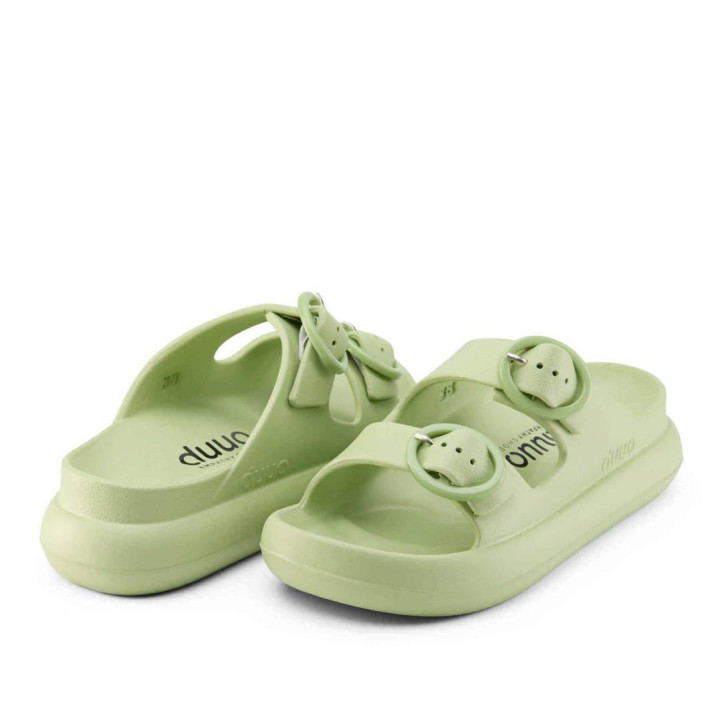 Chanclas Duuo eva curvi matcha con hebilla redonda - Querol online