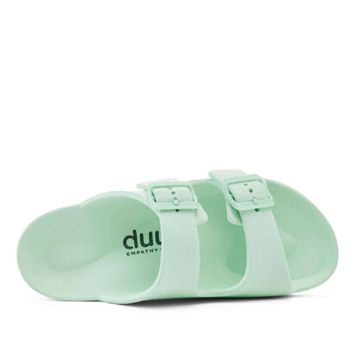 Chanclas Duuo eva flat turquesas - Querol online