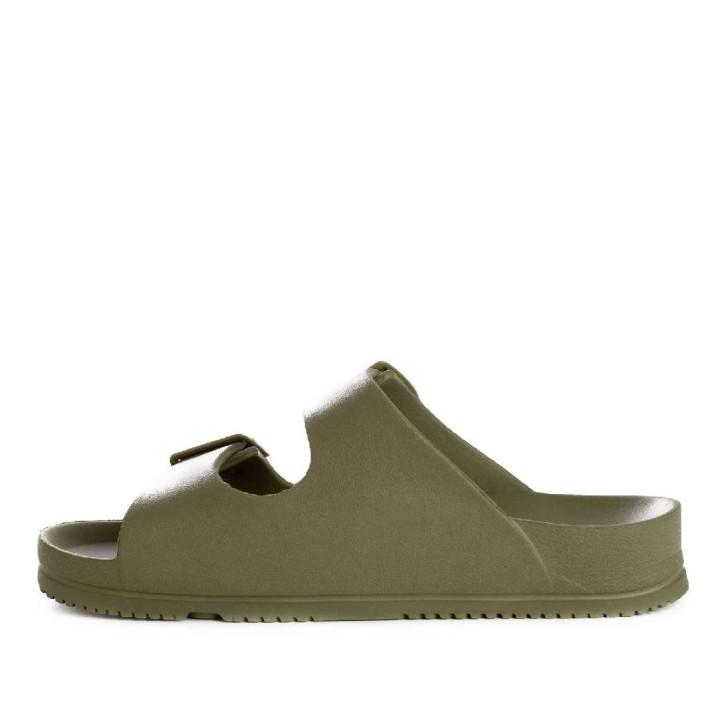 Chanclas Duuo eva flat kaki hombre - Querol online