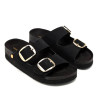 Sandalias planas Gioseppo negras tipo bio con hebillas cedarburg