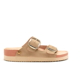 Sandalias planas Gioseppo taupe tipo bio con hebillas cedarburg - Querol online