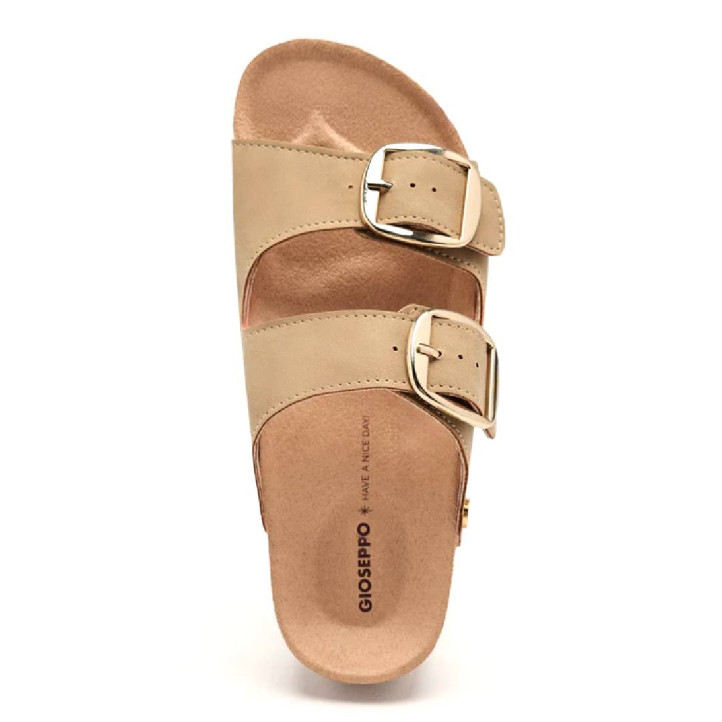 Sandalias planas Gioseppo taupe tipo bio con hebillas cedarburg - Querol online