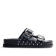 Sandalias planas Gioseppo negras tipo bio con tachas shoreham - Querol online