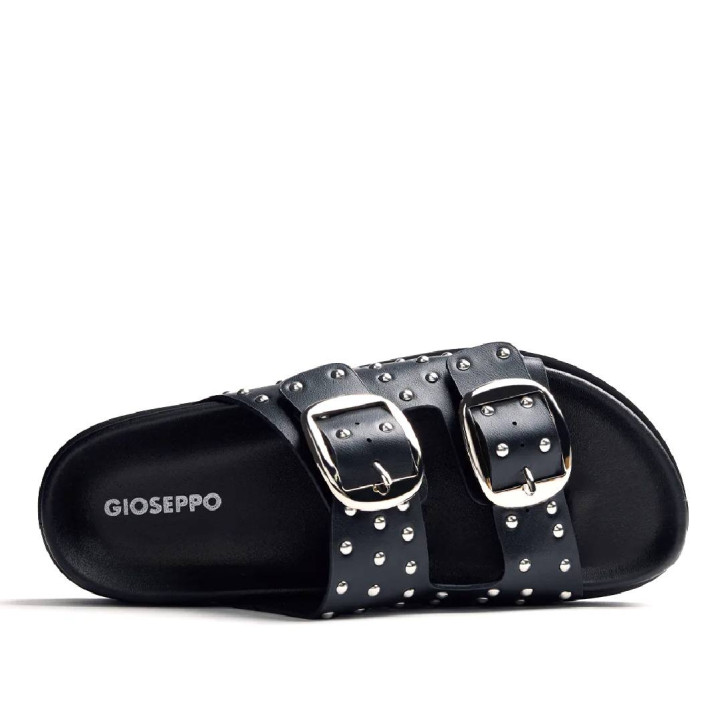 Sandàlies planes Gioseppo negres tipus bio amb tatxes shoreham - Querol online