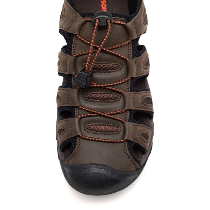 Sandalias Gioseppo marrones estilo cangrejeras pontianac - Querol online