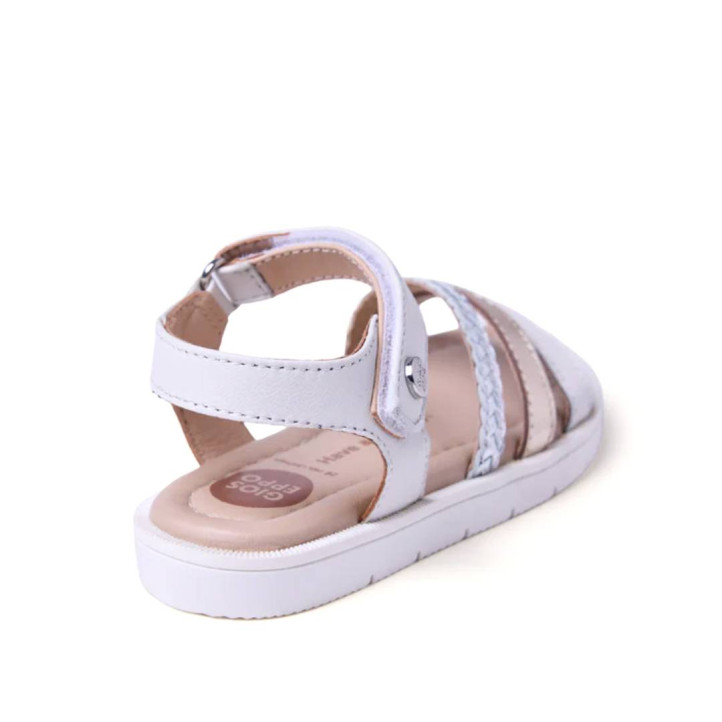 sandalias Gioseppo blancas piel trenzada bukoba - Querol online